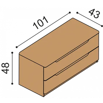 Komoda Komoda JELÍNEK FLABO 2Z2 Dub Rustik, olej natur