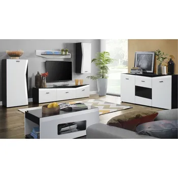 Obývací stěna Obývací stěna VEKRA černá / bílá DOPRODEJ*