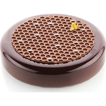 Výroba svíčky Silikonová forma ALVEOLE 9 plástev medu a včely, průměr 140-180 mm H 3,5 mm 2 hnízda + 10 hnízd