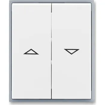 vypínač ABB ELEMENT Ovladač 3558E-A00662 04 spínače žaluziového kolébkového, dělený, s potiskem, bílá/ledová šedá 3558E-A00662 04