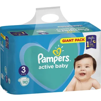 jednorázová plena Pampers Active Baby Giant Pack S3 6-10kg 90ks