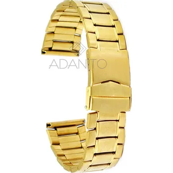 Řemínek na hodinky Zlatý ocelový řemínek na hodinky