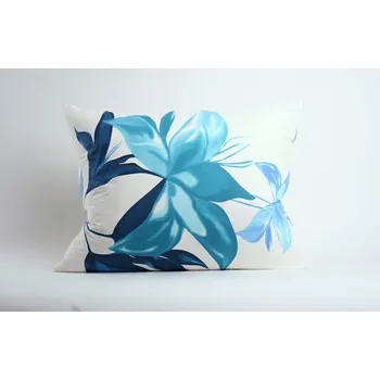 Povlečení Povlak na polštář 70x90 - bavlna - modro/tyrkysový květ B