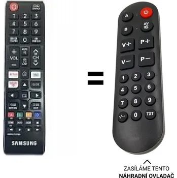 Dálkový ovladač Samsung QE55Q90T náhradní dálkový ovladač pro seniory.
