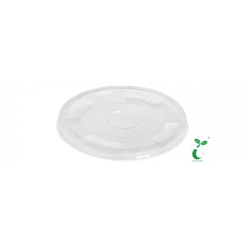 Jednorázové nádobí Víčka k nápojovým kelímkům | Kompostovatelná | Z PLA - bez otvoru na brčko Balení: 50 Ks