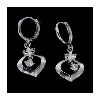 Náušnice Stříbrné náušnice kamenové kroužky