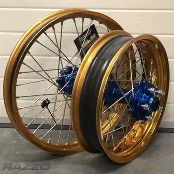 Kolo pro motocykl Sada kol HaanWheels Honda CRF1000L Africa Twin - Excel Gold 21x2,15 + 18x4,25 / Blue Hub