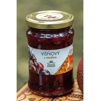 Višňový džem slazený medem 275g Kvasnicka