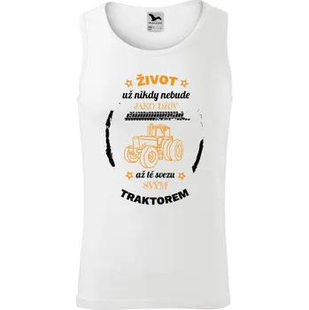 Pánské tílko Pánské tílko Malfini Core Život už nebude jako dřív, až tě svezu svým traktorem