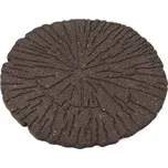 Hnědý gumový zahradní nášlap FLOMA Wood (dřevo) - 46 x 46 x 1,7 cm