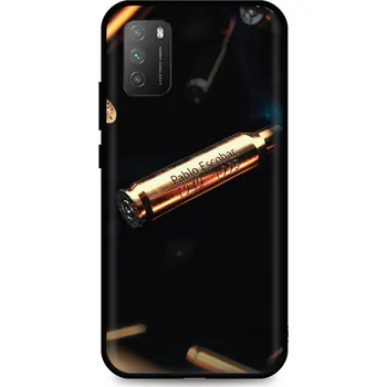 Pouzdro na mobilní telefon Kryt Xiaomi Poco M3 silikon Pablo Escobar Bullet (obal neboli pouzdro na Xiaomi Poco M3)