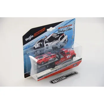 autíčko Maisto Flatbed/Ford GT Heritage Edition 2018 (sběratelský model, určeno pouze k vystavení)