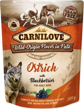 Krmivo pro psa Carnilove Dog Pouch Paté Adult Ostrich & Blackberries 300 g