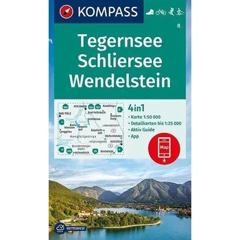 KOMPASS Wanderkarte Tegernsee, Schliersee, Wendelstein 1:50 000 - KOMPASS-Karten GmbH