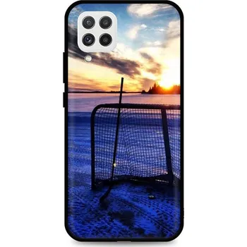 Pouzdro na mobilní telefon Kryt Samsung A22 silikon Hockey Sunset (obal neboli pouzdro na Samsung A22)