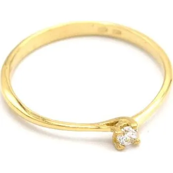 Prsten Zlatý zásnubní prsten se zirkonem 0,85g