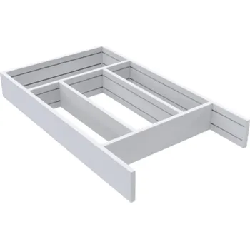 Příborník do zásuvky Rozdělovník na příbory FLEX, do zásuvky 500 mm, 278x473x60 mm, bílý