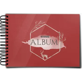 Fotokniha Plexi album s kroužkovou vazbou Zlatý jelen v šestiúhelníku