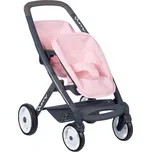 Kočárek pro dvojčata Powder Pink Maxi Cosi&Quinny Smoby s bezpečnostním pásem pro 42 cm panenky