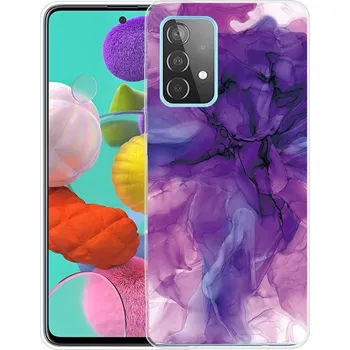 Pouzdro na mobilní telefon Kryt Samsung Galaxy A72 4G/5G Slim Case Art TPU Protector Marble Pattern Style J