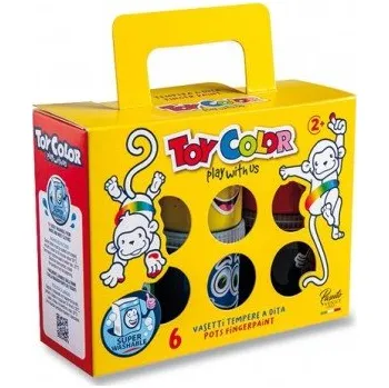Vodová barva Prstové barvy ToyColor, 6 barev