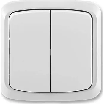 vypínač a zásuvka Vypinač ABB Tango dvojitý komplet č.5B 6+6 šedý