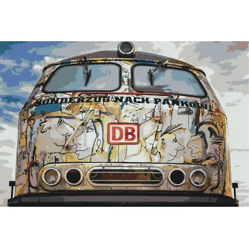Malování podle čísel - Vlak Deutsche Bahn Velikost: 40x60cm, Rámování: Pouze srolované plátno