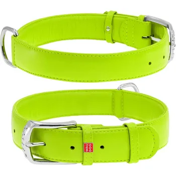 Obojek pro psa Collar Soft Plochý kožený obojek - limetkový Velikost: 9 mm x 19-25 cm