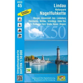 Lindau, Naturpark Nagelfluhkette 1:50000 (UK50-45) - Landesamt für Denkmalpflege Hessen