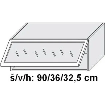 Kuchyňská skříňka Kuchyňská skříňka horní W4BS/90 MDF - dub artisan