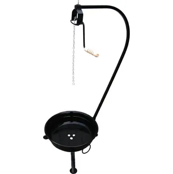 Kempingové nádobí Přenosné ohniště se stojanem a poistní kladkou VAR