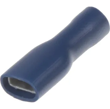 Objímka plochá izolovaná 6,3 mm modrá, 100 ks