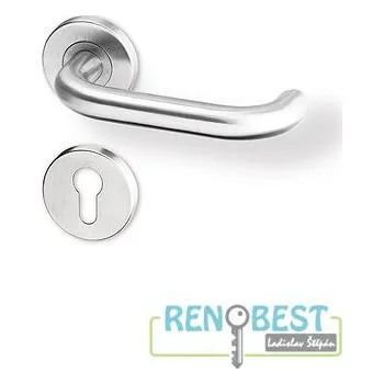 Dveřní kování AC-T Protipožární kování UNA R PO nerez Provedení: klika/klika, Povrchová úprava: nerez