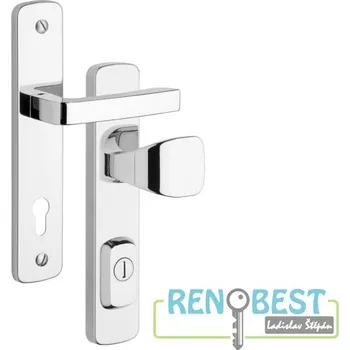 ROSTEX Bezpečnostní kování R1 ASTRA Rozteč: 72 mm, Provedení: klika/madlo, Povrchová úprava: chrom - nerez