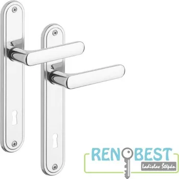 Dveřní kování ROSTEX Dveřní kování EXCLUSIVE chrom nerez, Titan Rozteč: 90 mm, Provedení: pro klíč - BB, Povrchová úprava: chrom nerez