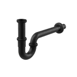 ALCADRAIN Sifon trubkový umyvadlový DN 32 s převlečnou maticí G 5/4", kov, černá-mat (A4320BLACK)