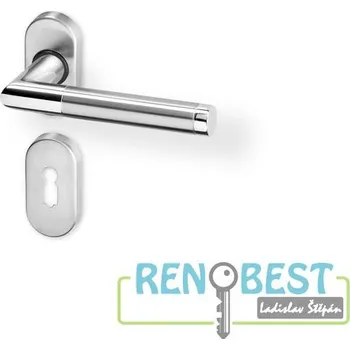 Dveřní kování AC-T Dveřní kování LUKA R OV nerez PK Provedení: pro vložku - PZ, Povrchová úprava: nerez