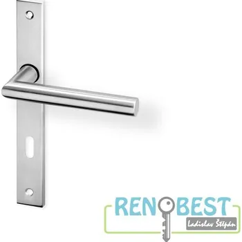 Dveřní kování AC-T Dveřní kování TIPA UŠ nerez Rozteč: 72 mm, Provedení: pro klíč - BB, Povrchová úprava: nerez