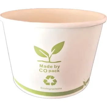 Jednorázové nádobí Miska papírová - BIO - 500 ml pr. 115 mm (50 ks)