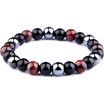 Přívěsek Korálkový náramek červené tygří oko