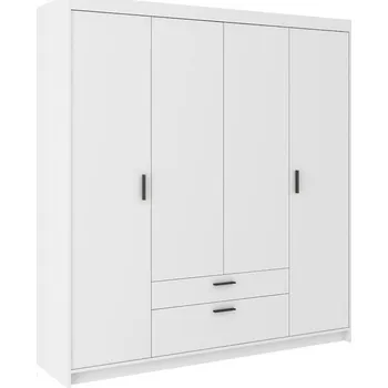 Šatní skříň Šatní skříň ELENA 4D 2S | 176,3 cm | bílá