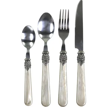 Příbor 4-dílná antique champagne sada příboru Linas - 23cm