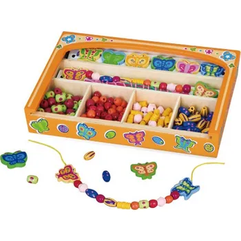 Lamps 40803 Dřevěné korálky Dětské navlékací korálky Lamps 40803 Dřevěné korálky