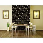 DIMEX | Vliesová tapeta na zeď Dimex Line WP-198-01 | 0,75 x 10 m | černá, zlatá + Vliesová tapeta na zeď Dimex Line WP19901 v rozměru 0,75 x 10 m