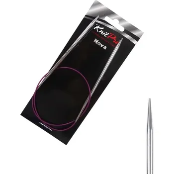 Jehlice KnitPro Nova kruhové kovové fixní jehlice 4,5mm 60cm (KnitPro Nova kruhové jehlice 4,5mm 60cm)