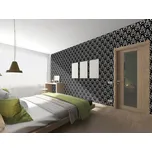 DIMEX | Vliesová tapeta na zeď Dimex Line WP-132-01 | 0,75 x 10 m | černá, bílá + Vliesová tapeta na zeď Dimex Line WP13301 v rozměru 0,75 x 10 m