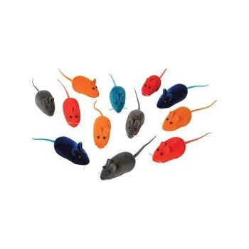 Hračka pro kočku Tommi hračka pro kočku myška velurová 6cm oranžová