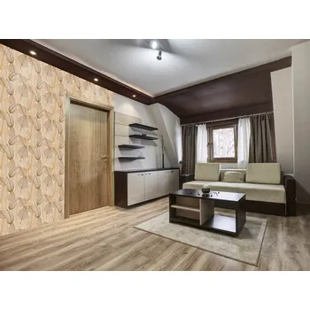 Tapeta DIMEX | Vliesová tapeta na zeď Dimex Line WP-183-01 | 0,75 x 10 m | hnědá, béžová + Vliesová tapeta na zeď Dimex Line WP18401 v rozměru 0,75 x 10 m