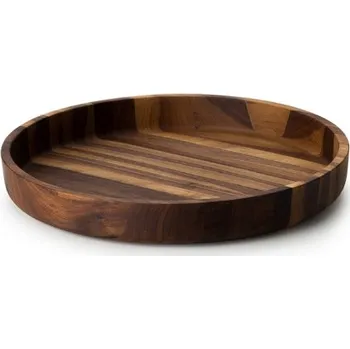 Kulatý podnos z ořechového dřeva 38 cm - Continenta (Servírovací mísa z ořechového dřeva 38 cm - Continenta)
