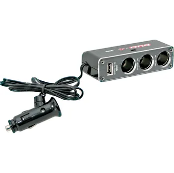 CL roztrojka s USB 12/24V LAMPA